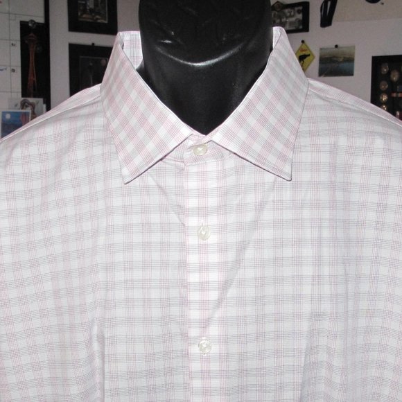 Sized 18.5 - 34/35 - 2XL MensMichael Kors Regular Fit AirSoft Cotton Dress Shirt - Picture 5 of 12